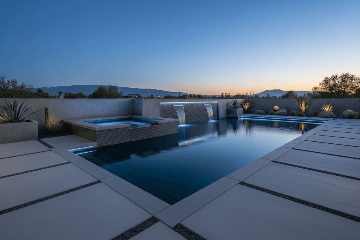 Contemporary Geometric Pool