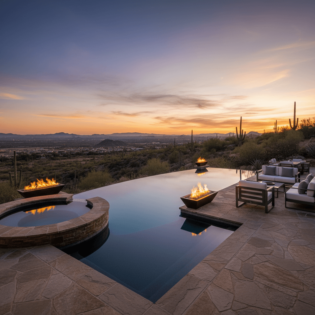 Modern luxury pool construction